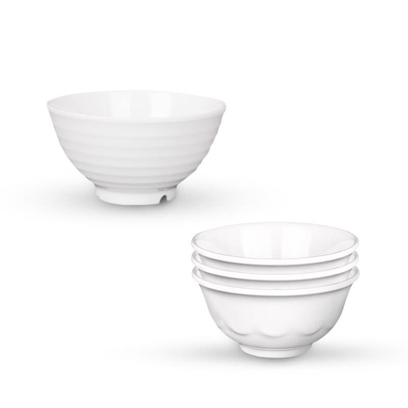 YuZhuXun White Melamine Round Serving Bowl