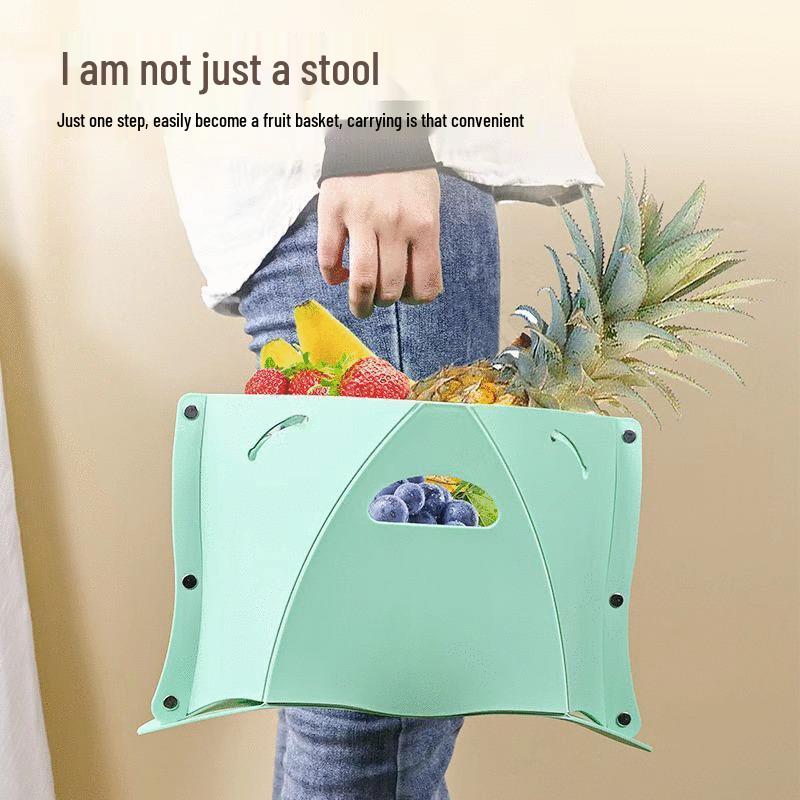 Portable Folding Plastic Stool for Travel and Outdoor Use