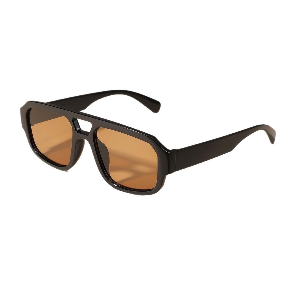 Double beam pilot sunglasses sunscreen fashion box sunglasses new trend versatile personality sunglasses