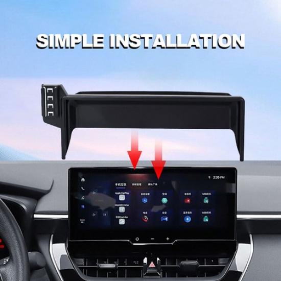 360 Degree Rotation Car Phone Holder For 19-24 Toyota Corolla 8inch Accessories