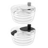 Salad Spinner Hand Dehydrator Large 4.2 Quart Transparent Bowl with Built-in Strainer Fruit And Veggie Dryer Easy to Clean Plastic Kitchen Tool