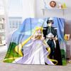 Japanese anime cute cartoon theme Sailor Moon Tsukino Usagi blanket suitable for home beds, sofa covers, office nap, outdoor warm blankets O7