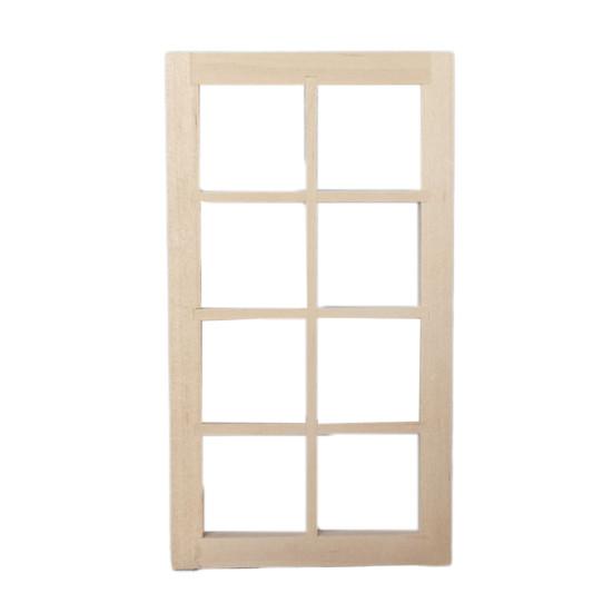 Regalo Color Sólido Tradicional 8 Paneles Puerta Casa de Muñecas Marco de Ventana Accesorios DIY Mini