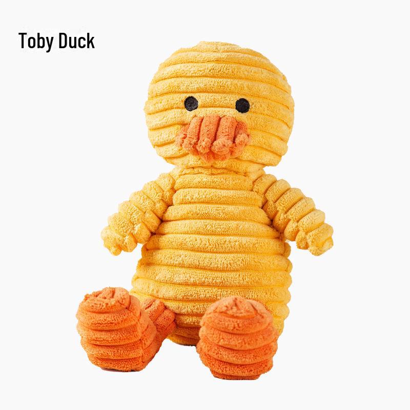 Plüsch Gelbe Ente Kauspielzeug für Hunde & Katzen - Interaktiver Sound & Zahnpflege-Spaß