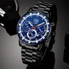 DEYROS Fashion Men's Watches Casual Business Men's Calendar Quartz Watches Men's Stainless Steel Strap Wristwatch