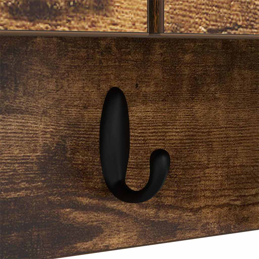 Wall Mounted Nightstand Smoked Oak 80 x 20 x 30 cm
