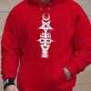 Mysterious Symbol Printed Men'S Hoodie - Stylish Sweatshirt ,Versatile for Spring, Casual Long Sleeve Pullover, Trendy Hoodie