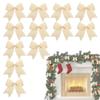 Christmas Ornament Large Velvet Bow Design 12PCS Festive Holiday Christmas Tree Window Hanging Decorating Accessory
