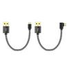 USB Power Powers Fire TV Stick from USB USB Cable for 1 Y.D.F Cord, TV's Port, Chromecast/Roku Stick, 2-Pack 8-Inch (1 Straight, Angled)