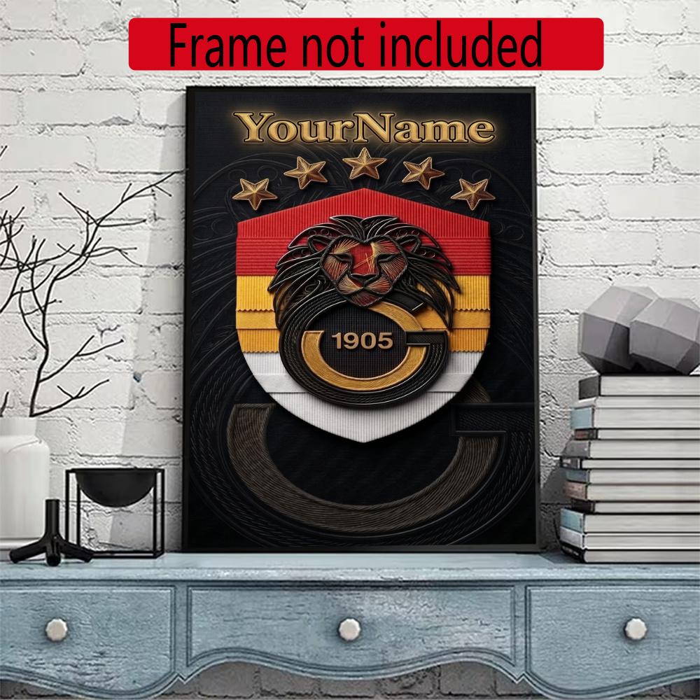 Galatasaray Personalized Text Diamond Painting Round Diamond Mosaic Rhinestones Diamond Embroidery Craft Kit Wall Decor Without Frame
