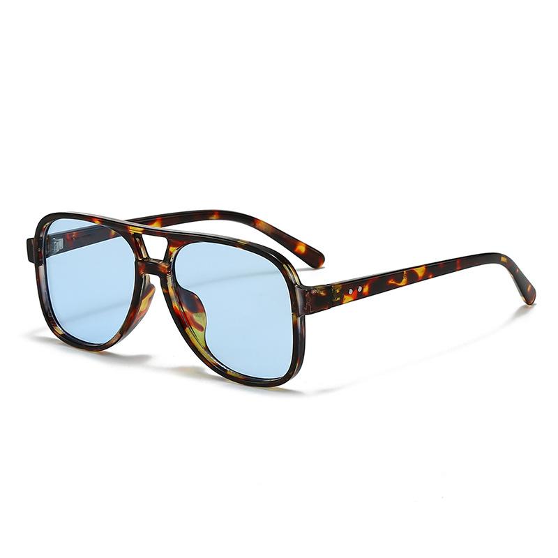 Fashion European and American pilots men's UV-proof sunglasses women's plain face small trend versatile sunglasses