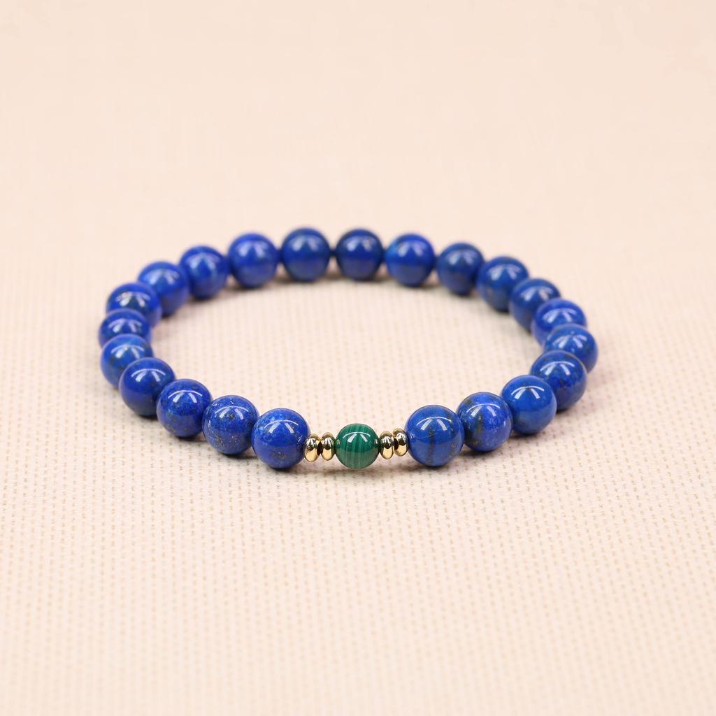 COAI Lapis Lazuli December Birthstone Malachite Lucky Charm Bracelet