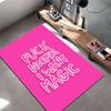Bold Pink Carpet With Quote suitable as a non-slip mat for the living room or bedroom sofa
