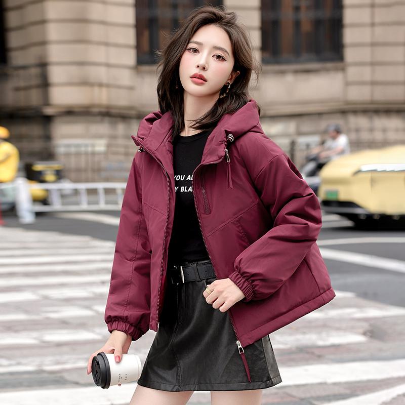 Autumn Winter Thicken Warm Parka Women Casual Sweety Solid Color Big Pocket Loose Hooded Coat Jackets Outwear