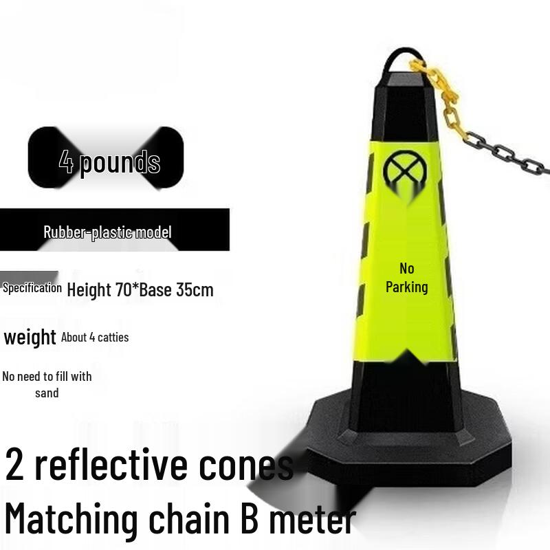 DAXTE Flexible Traffic Cone with  No Parking  Sign