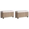 VidaXL Lot de 2 Bancs de Rangement avec Coussin, Bout de Lit, Sièges de Couloir Salon Salle de Séjour Entrée Intérieur, Gris 351812