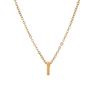 Elegant 18K Gold Titanium Letter Pendant Necklace - Durable and Versatile Clavicle Chain