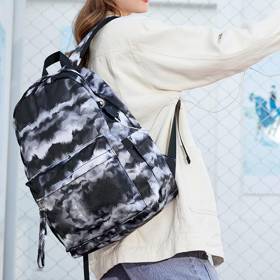 New Bookbag School Backpack Kids Teen Girls School Bags Cute Schoolbag for 15 Inch Laptop Landscape Printing Backpack Set