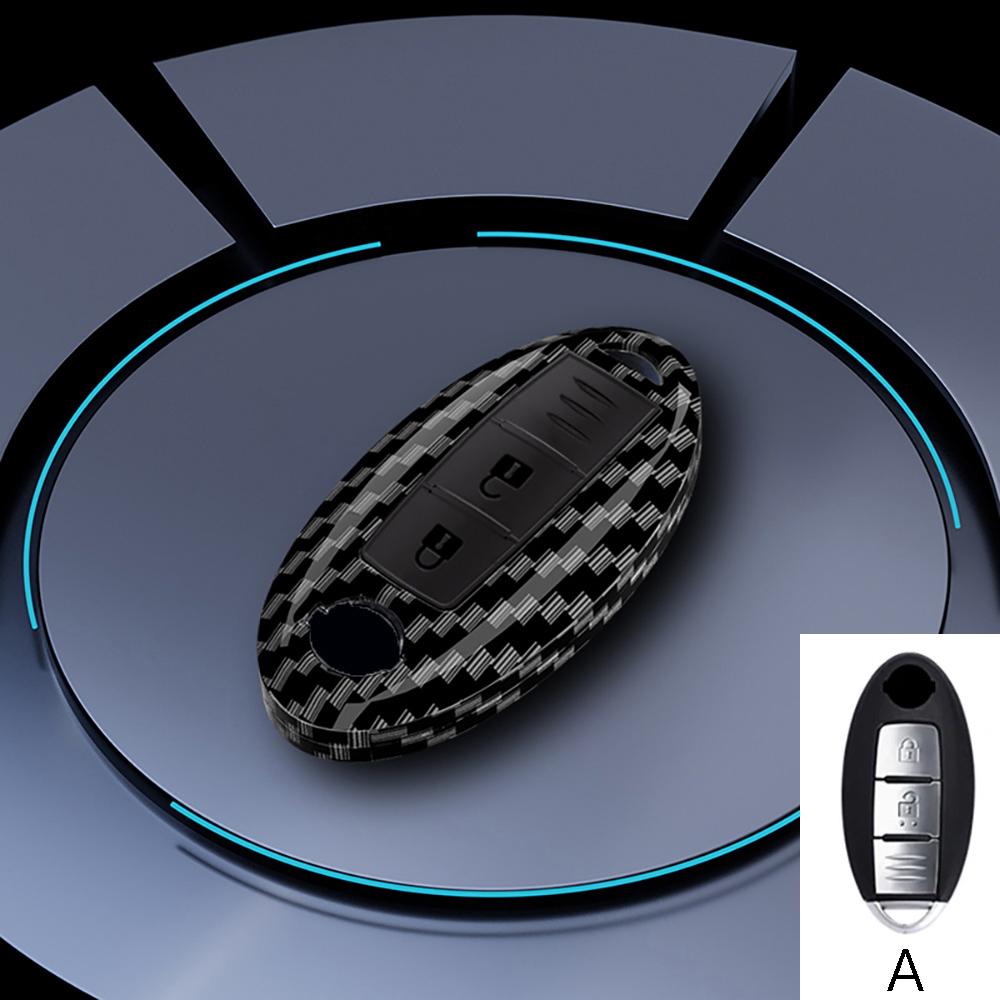 Abs Carbon Car Key Case Cover Shell For Nissan Qashqai X-Trail Versa Maxima Altima Rogue Murano Juke Tiida Infiniti Fx35 Qx60