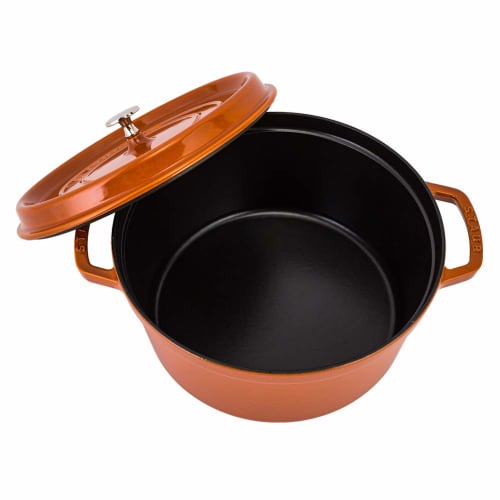 Staub Pico Cocotte Round 28cm Cinnamon (11028806) - Enameled Pot with Handles, Rund Brater Cinnamon. Stylish Pot, Cookware, and Kitchenware.
