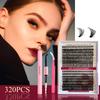Eyelash Book: Large Capacity False Eyelashes Pack with 640 Clusters in 30D/40D/50D Styles
