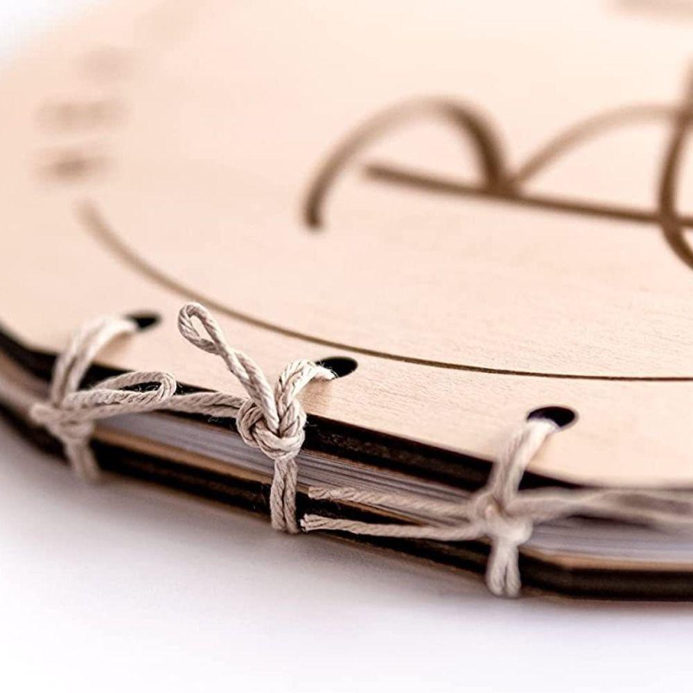 Baptist Party Birthday Message Book Wooden Cover Growth Memo Book Expectant Mothers