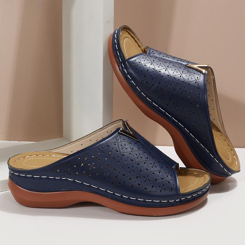 Modische Damen Hausschuhe Fischmaul Dickbesohlte Casual Hausschuhe Strandschuhe