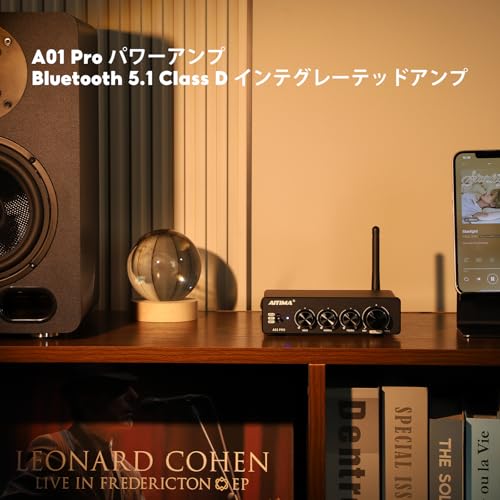 AIYIMA A01 Pro 100W x 2 Amplifier Bluetooth 5.1 Class D Integrated Amplifier TPA3116 2.0/2.1 Channel Power Amplifier Receiver with 3.5mm AUX Output DC