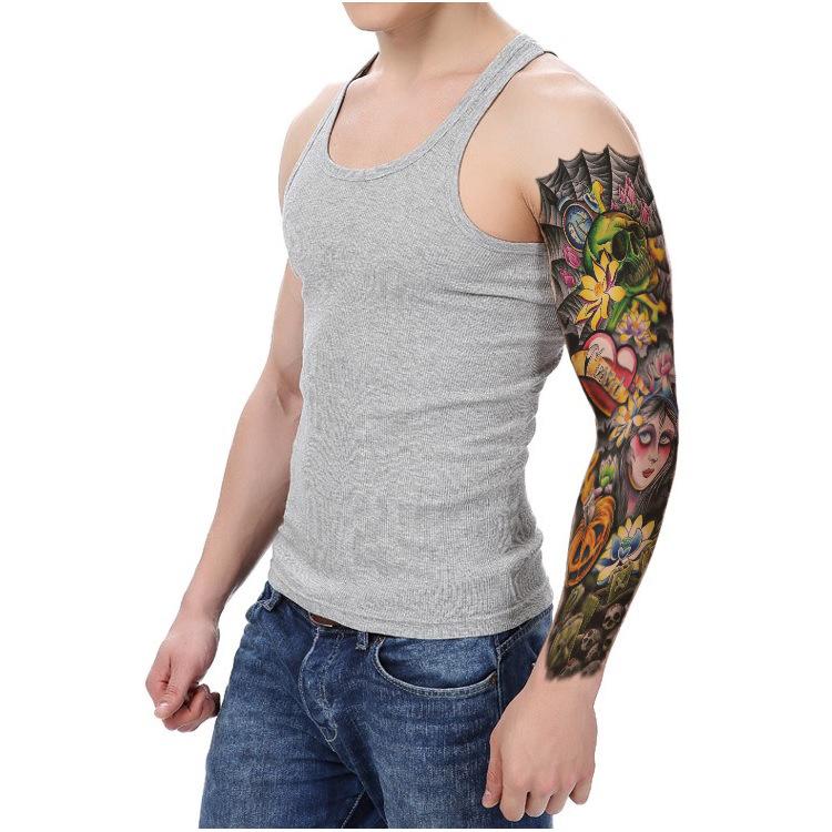 Lion Tiger Head Large Pattern Waterproof Full Arm Tattoo Sticker Flower Arm Large Pattern Water Transfer Wind Sticker