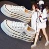 Platform Canvas Shoes Women's Spring and Summer 2025 New Student Half Slippers Explosion Increase White Shoes Versatile Board Shoes