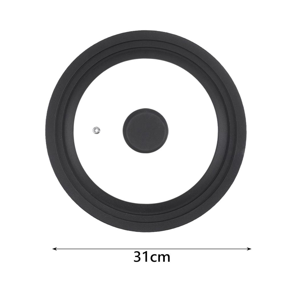 Glass Top Cover Cookware Parts Kitchen Acceesories Cover Lids Silicone Rim Universal Lid Pot Lid for Frying Pan Skillets Wok