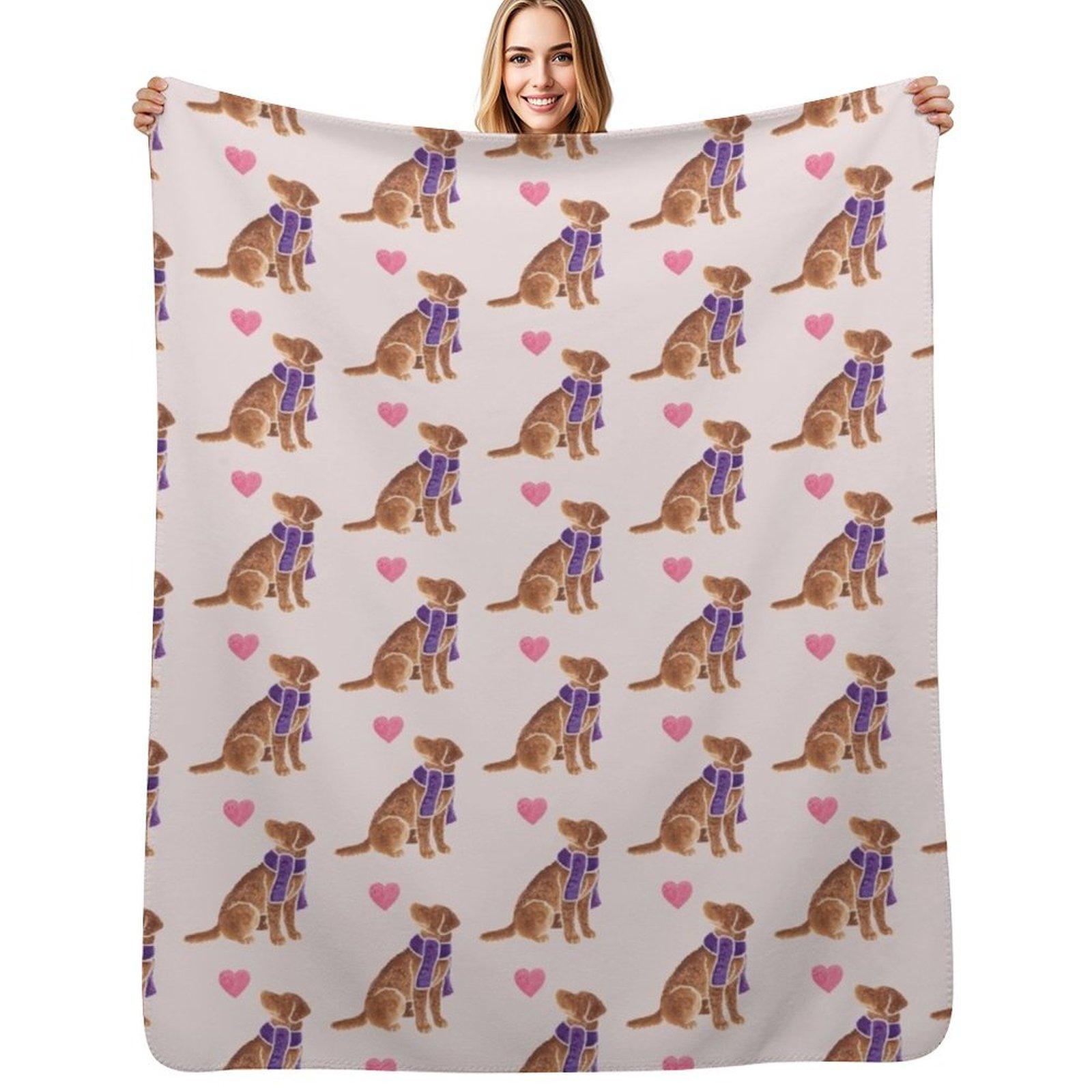 Watercolour Chessie Throw Blanket Lightweight Warm Blanket for Travel Camping 75x100cm