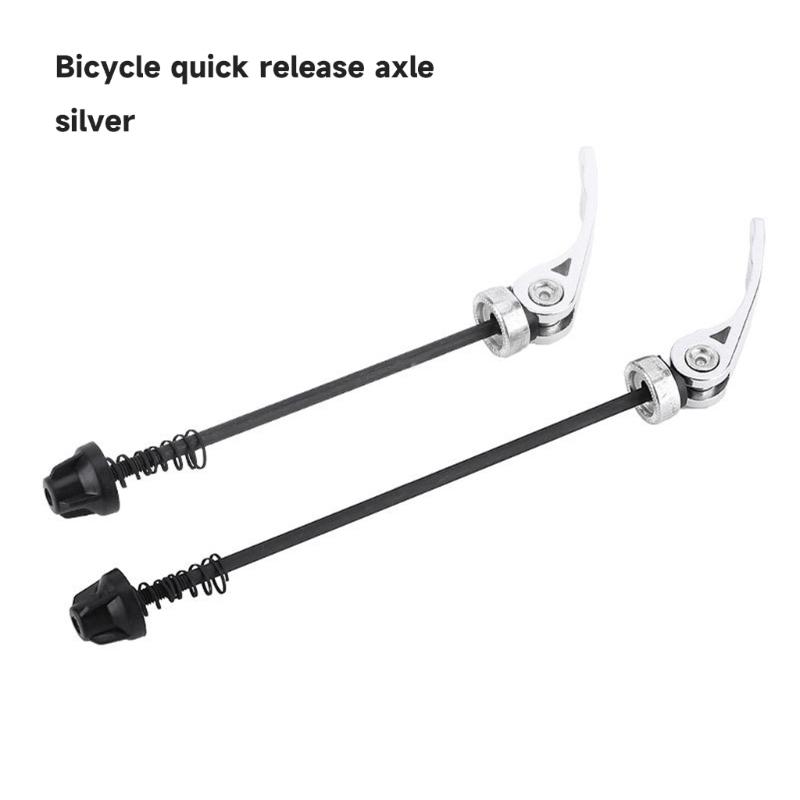 2 Pièces Axes de Roue de Vélo Haute Résistance Ensemble Axes à Blocage Rapide de Vélo Broche Levier Vélo de Montagne Route Moyeux de Roue Broche