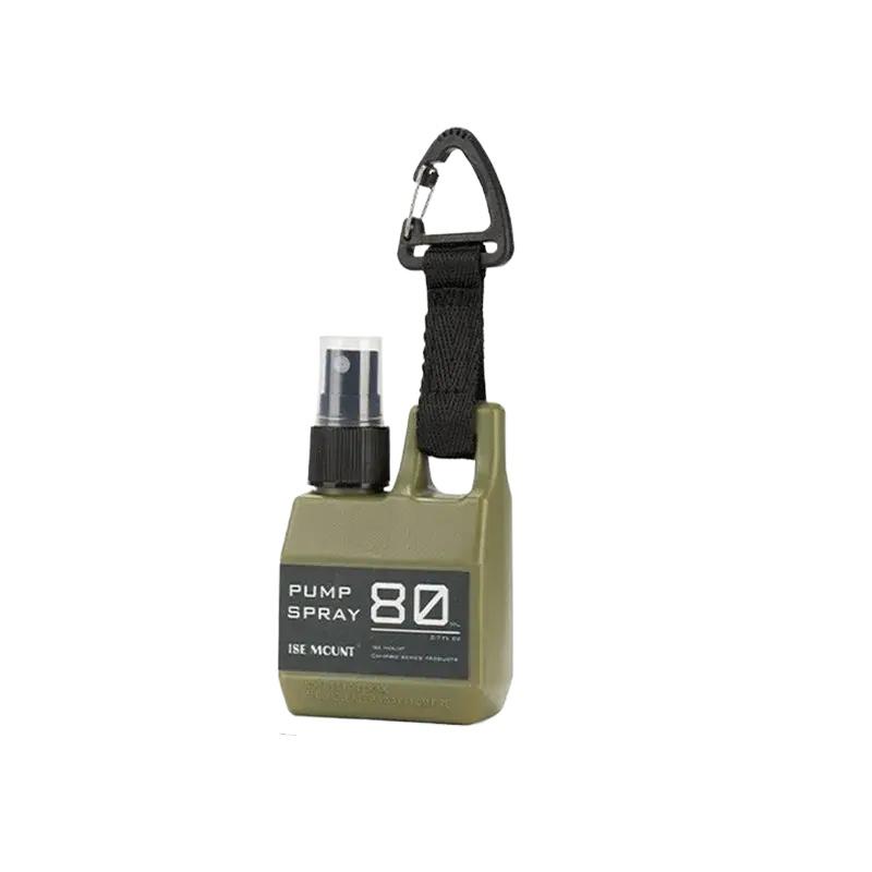 1Pcs 80ml Atomizer Bottle Portable Pump Spray Bottle with Carabiner Alcohol Perfume Refillable Multifunctional Camping Supplies