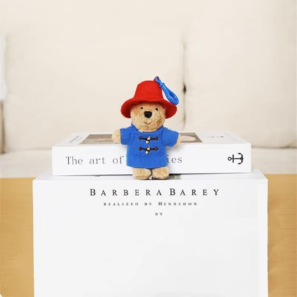 Miniso Cute Paddington Bear Plush Doll Keychain School Bag Pendant Accessories Small Pendant Plush Toy