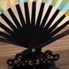 Genshin Impact Kamisato Ayaka Cosplay Fan Cloth Folding Fan Summer Durable Portable Hand Fan Cosplay Prop Gift