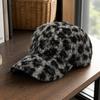 Polyester Animal Print Baseball Cap with Thick Soft Lining, Firm Bill and Rear Adjustment for Adult Unisex Cold Weather Wear