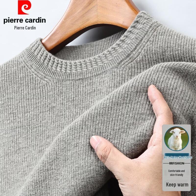 Pierre Cardin Men's Pure Wool Round Neck Sweater
