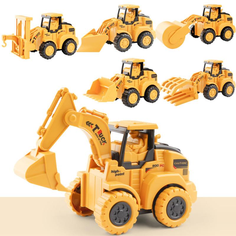Construction Vehicle Excavator Toy With Inertia Pull Back For Play Interactive