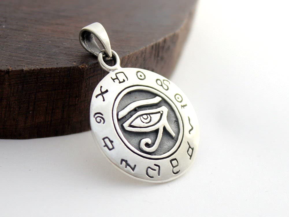Eye of Horus Egyptian Silver 925 Pendant Top Amulet Amulet
