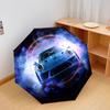 1 PC Automatic Folding Umbrella - Blue Car Pattern, Portable & Foldable Design with 8 Ribs, Christmas Birthday Gifts