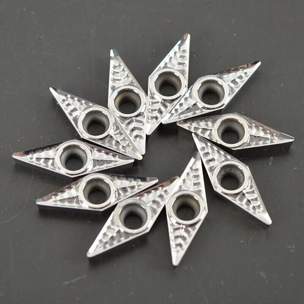 10PCS VCGT110304-AK CNC Turning Insert Carbide Inserts For Processing Steel/Aluminum Parts Intermittent/Continuous Cutting Tools