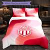 Monaco FC Themed Bedding 3Pcs Duvet Cover Set Decorative Bed Linen For Teen Room Home Decoration