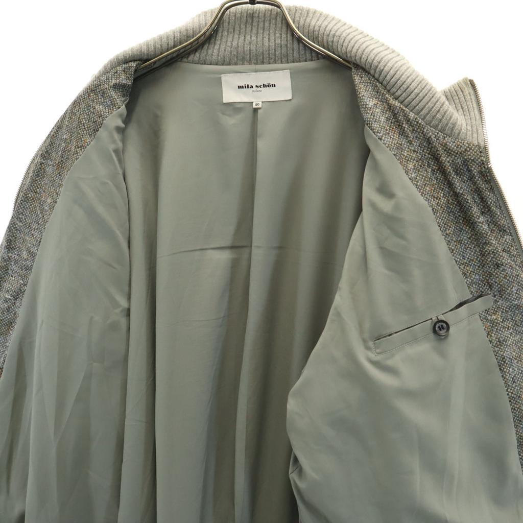 mila schon made in Japan Knit switching Down jacket 50 gray Men's Used