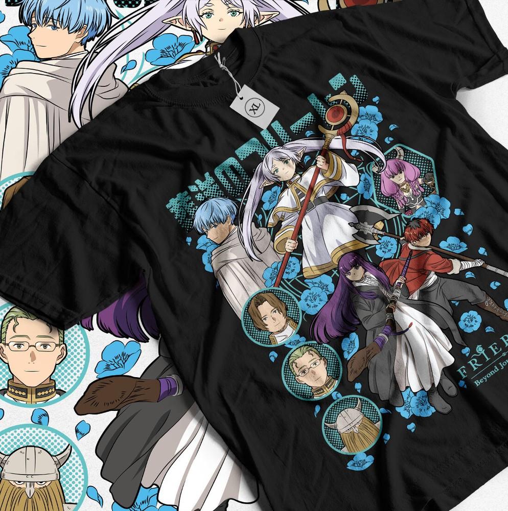 Frieren T-Shirt Beyond Journey s End Fern Stark Girl Anime Gifts Shirt All Size Unisex T-Shirt S