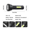 Mini Torch LED Rechargeable Flashlight Portable USB Charging Flashlight Outdoor Camping Waterproof Long Range Fishing Lantern