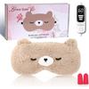 Loveur Date Fluffy Heated Eye USB Temperature Automatic Power Safety for with Pouch Mask, Electric, Cute, Relaxing, Comfortable, Light-Blocking,