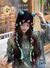 New Little Monster Cute Cartoon Little Croissant Plush Pullover Hat Children Autumn and Winter Warm Ear Hat