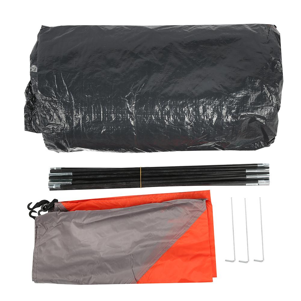 Outdoor 4 People Oxford Cloth Waterproof Tent Shelter for Camping  Travel Orange