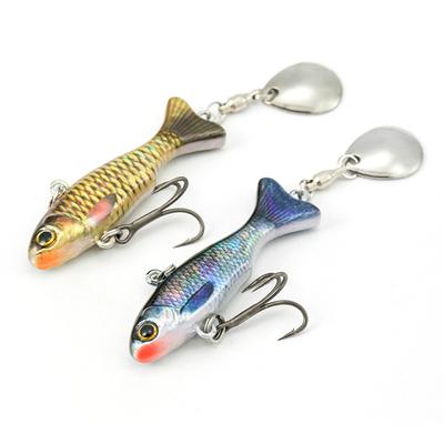 Metal Vib Fishing Lure with Sharp Treble Hooks Artificial Bait Fishing Bait Bass Pike Carp Sea Fishing Lure